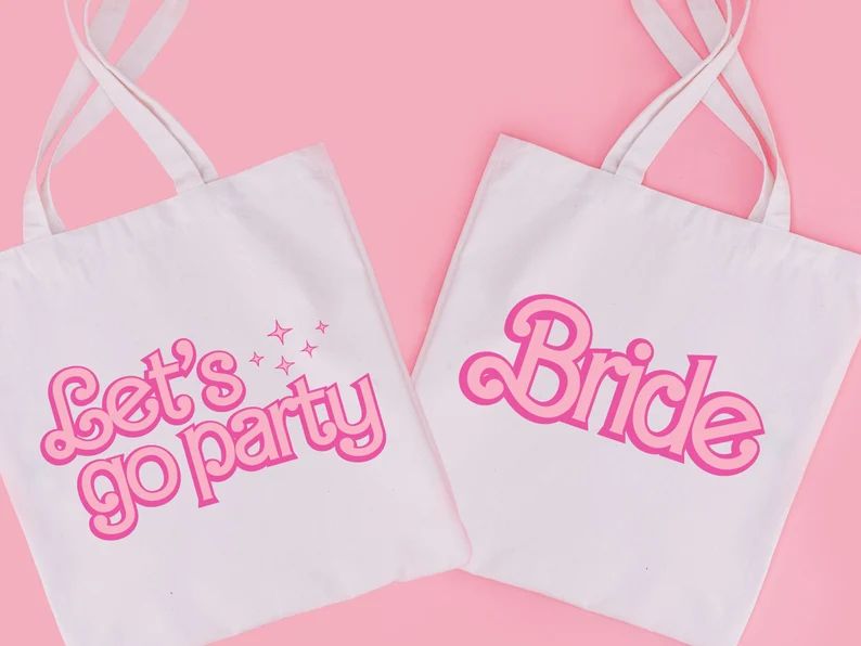 Come on Lets Go Party Bachelorette Tote Bags, Bridesmaid Proposal Gift, Bachelorette Weekend Bags... | Etsy (US)