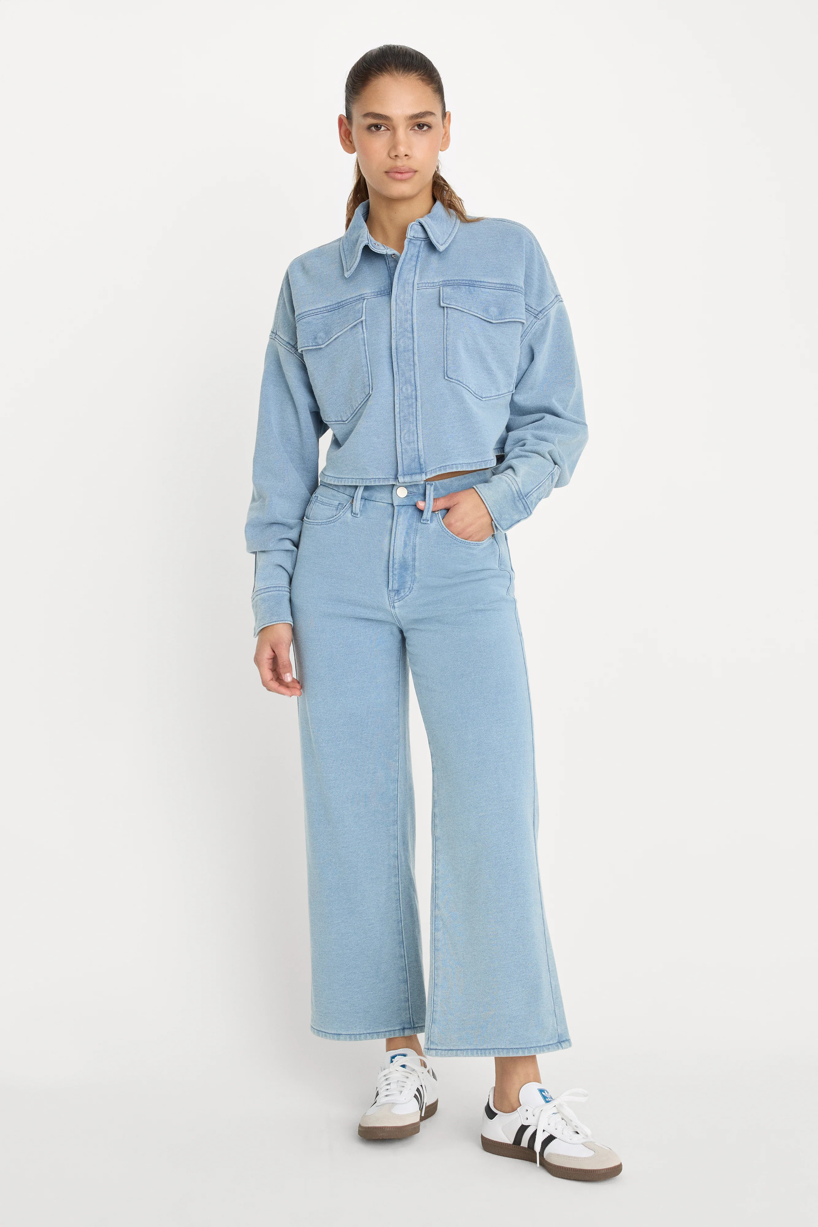 JEANIUS CROPPED JACKET | INDIGO376 - GOOD AMERICAN | Good American