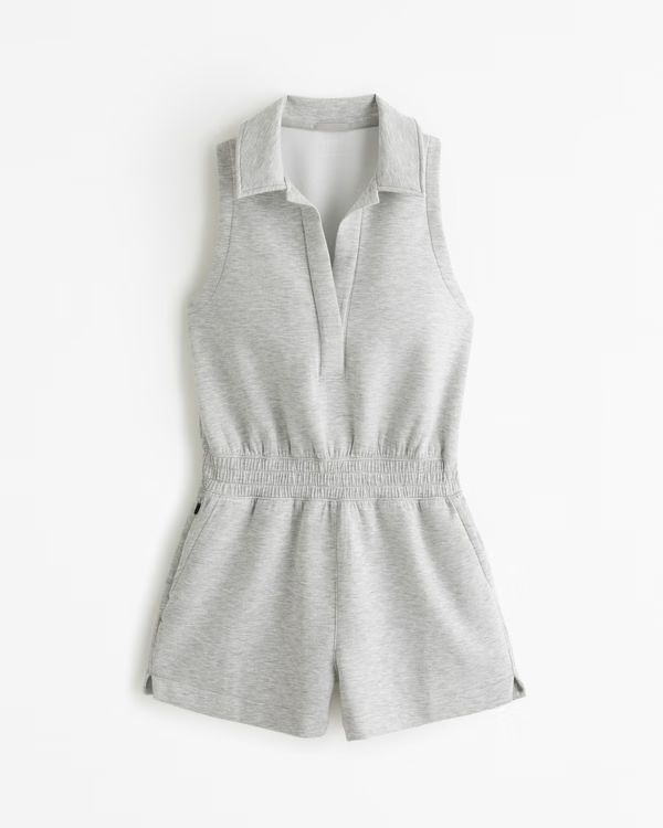 Women's YPB neoKNIT Polo Romper | Women's Active | Abercrombie.com | Abercrombie & Fitch (US)