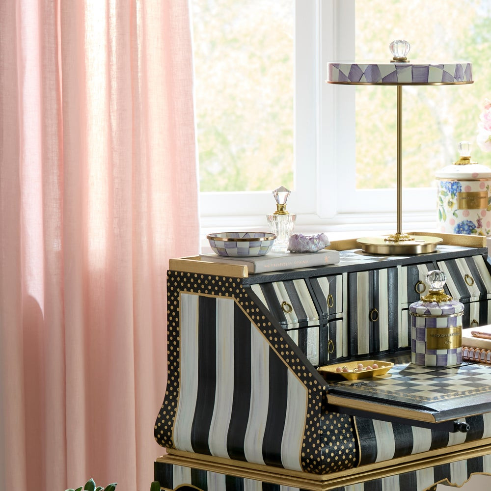 Violet Check Relish Dish | MacKenzie-Childs