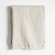 Supersoft Organic Cotton Gauze Stone Tan Baby Stroller Blanket + Reviews | Crate & Kids | Crate & Barrel