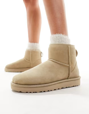 UGG Classic mini II boots in stone | ASOS (Global)