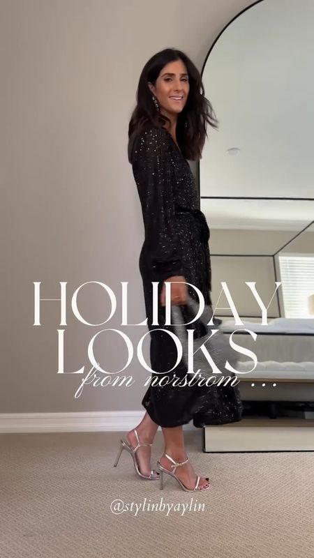 Holiday looks from Nordstrom
I'm just shy of 5-7 for
reference:
BLACK DRESS: XSMALL
SEQUIN SKIRT: SMALL (I sized up one)
BLAZER DRESS: 4
JUMPSUIT: 2
ONE SHOULDER DRESS: 2

#StylinbyAylin 

#LTKSeasonal #LTKstyletip #LTKHoliday