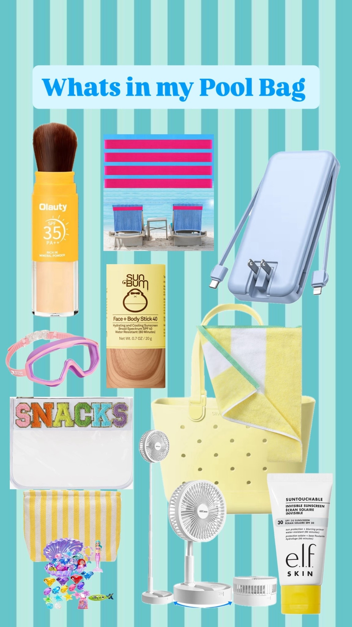 Whats in my pool bag from Amazon 