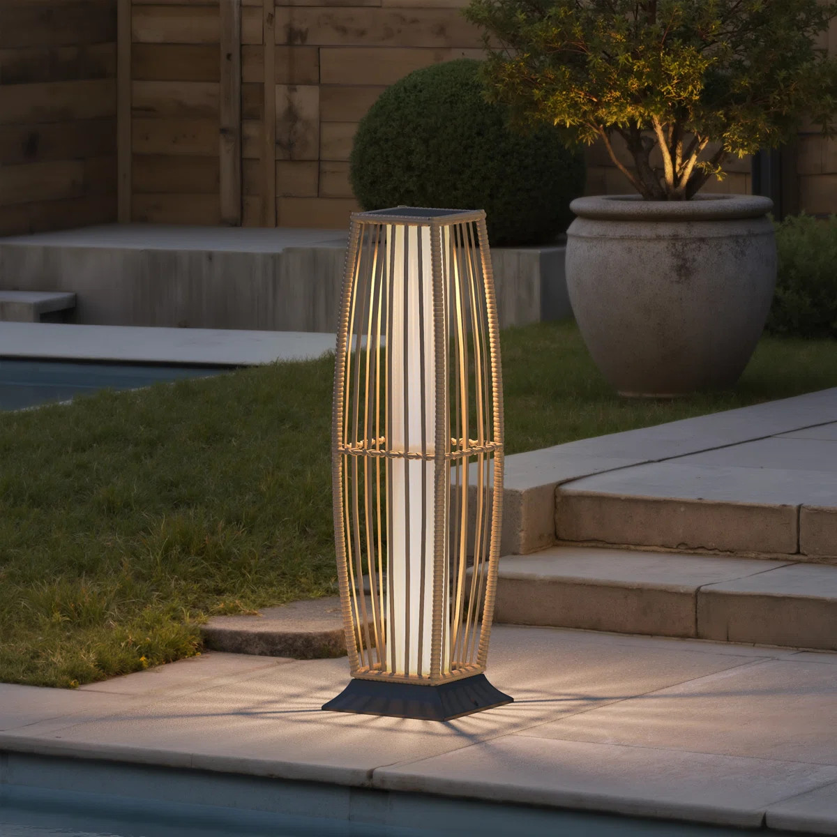30.71\u201d Solar Integrated Led Outdoor Floor Lamp | Wayfair North America