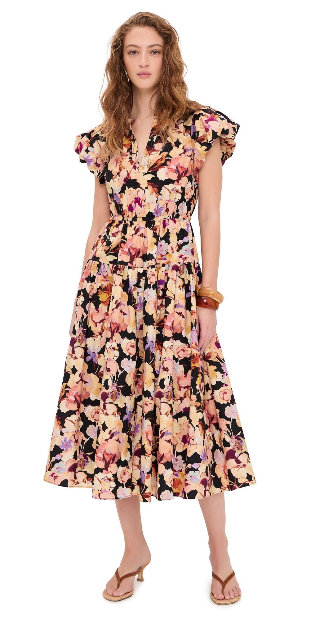 Ulla Johnson Marin Cotton Midi Dress Night Bloom 00 | Shopbop