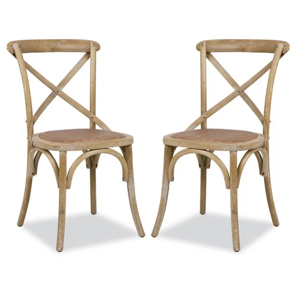 Jupiter Cross Back Side Chair in Nature | Wayfair North America