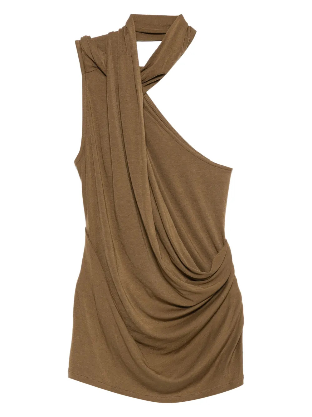 ENTIRE STUDIOS Dalters Draped one-shoulder Top | Brown | FARFETCH BH | Farfetch Global
