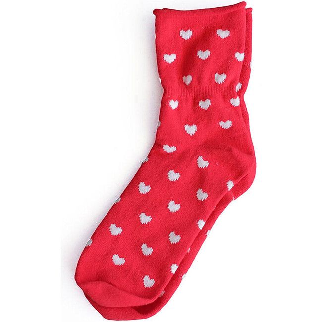 Women's Heart Fleece Sock | Maisonette