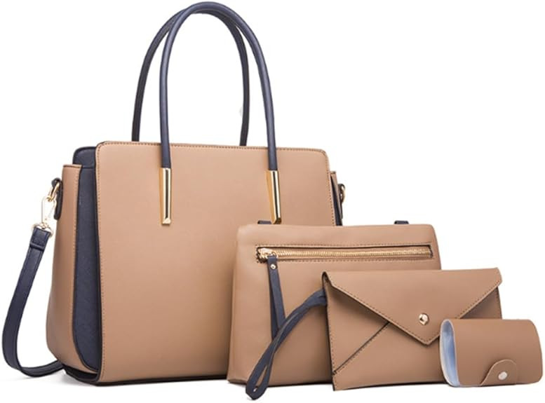 Pahajim Womens Purses and Handbags Set 4pcs Satchel Bags Tote Bags Shoulder Bags Tote Purses for ... | Amazon (US)