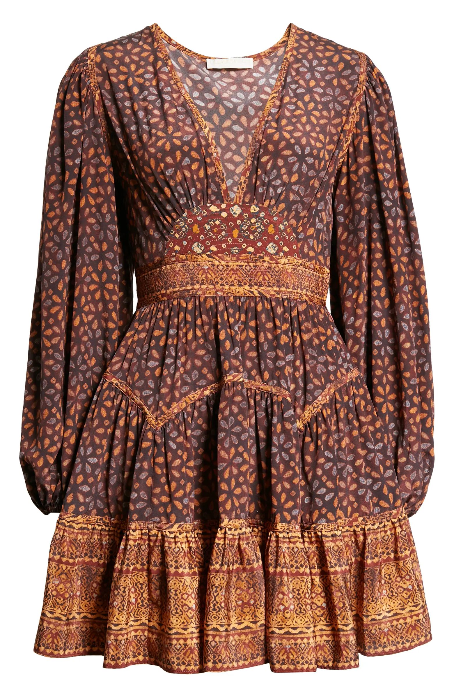 Ulla Johnson Hayana Floral Mix Print Long Sleeve Silk Dress | Nordstrom | Nordstrom