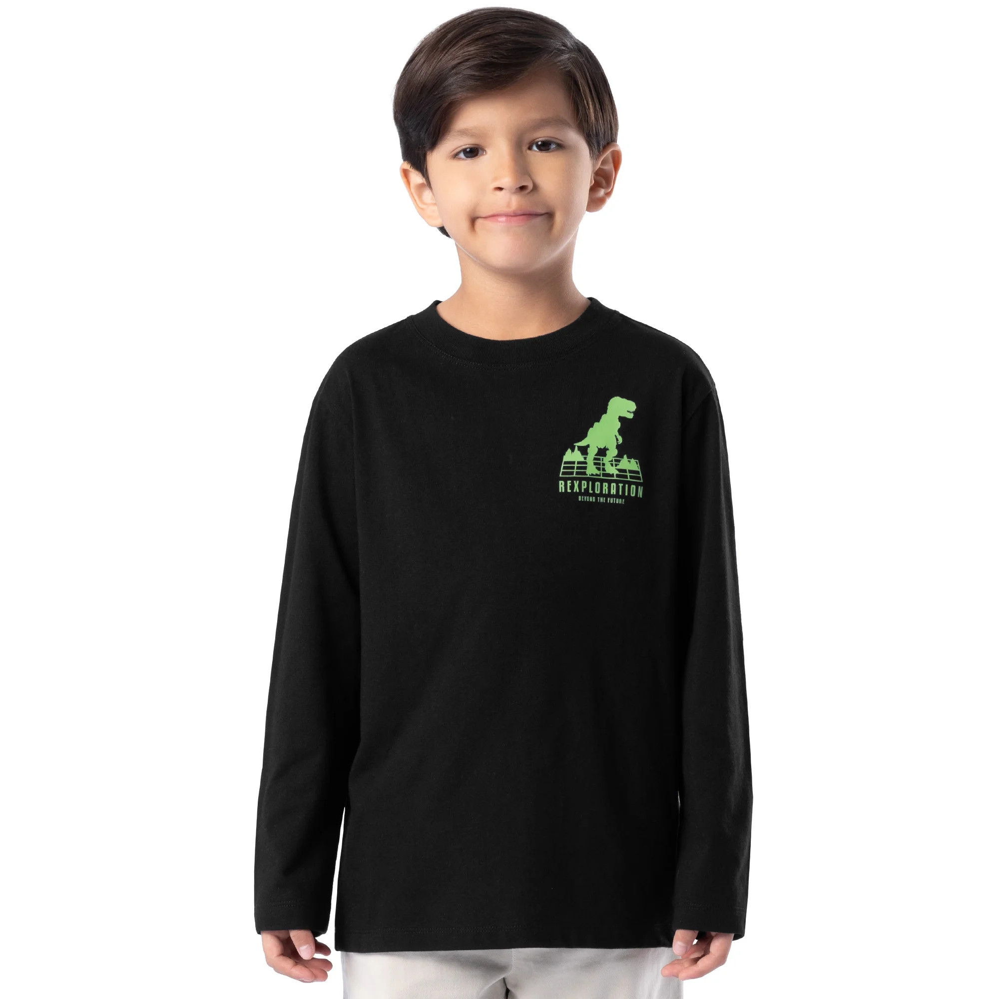 Wonder Nation Boy's Long Sleeve Elevated Graphic T-Shirt, Sizes 4-18 & Husky | Walmart (US)