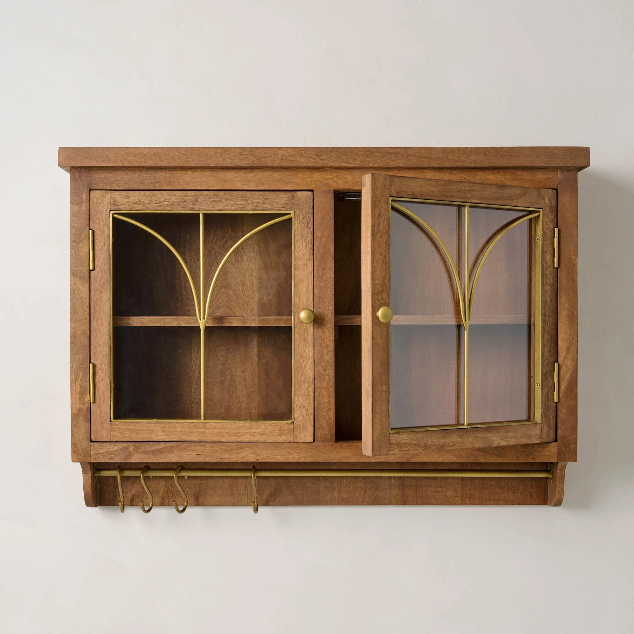Eloise Wood & Brass Display Cabinet | Magnolia