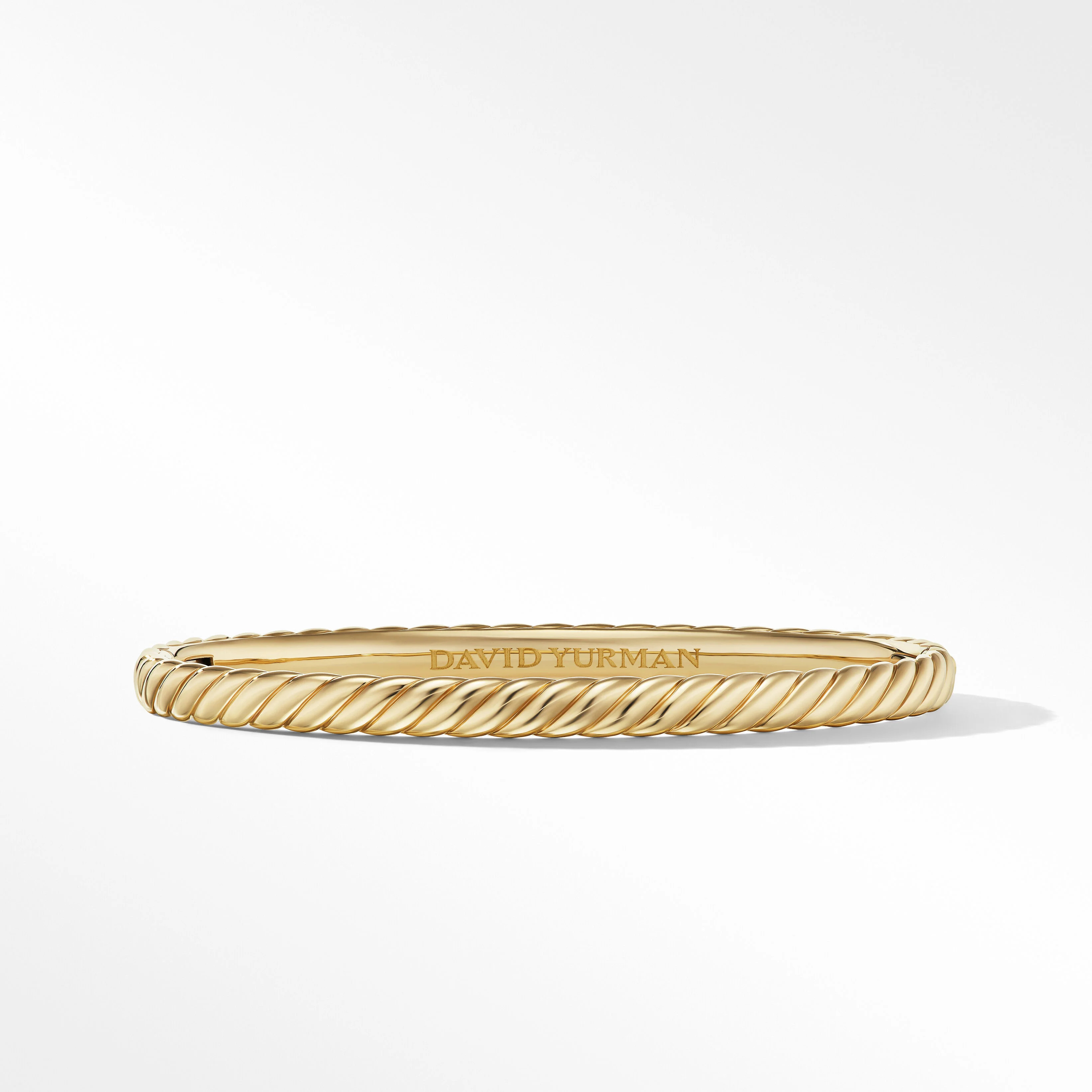 Sculpted Cable Bangle Bracelet in 18K Yellow Gold | David Yurman