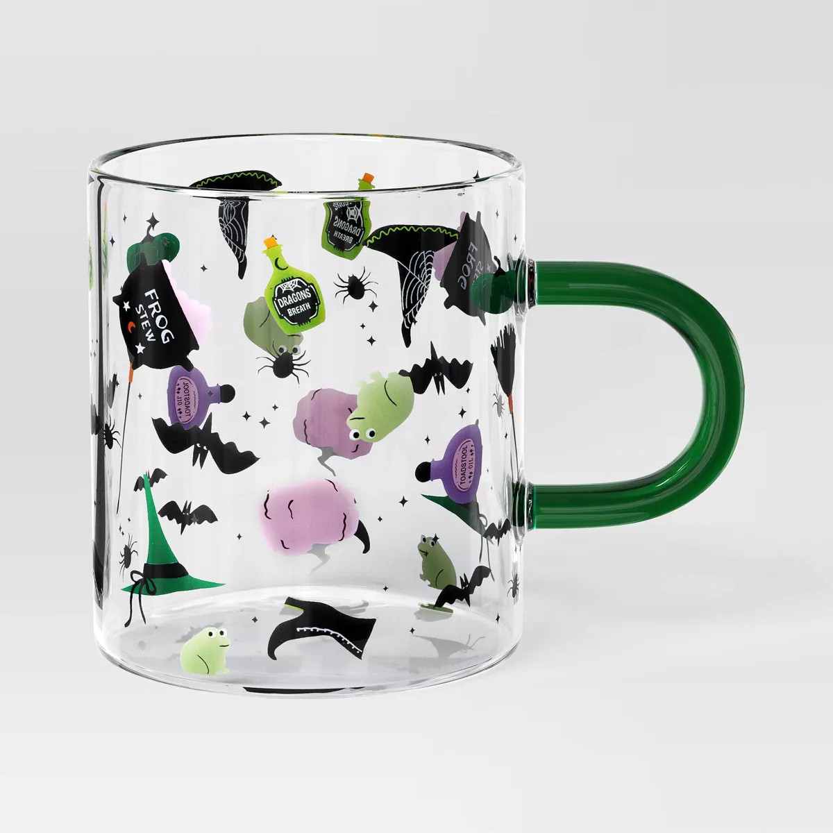 15.2 fl oz Glass Bat and Witch Hat Print Mug - Hyde and EEK! Boutique™ | Target