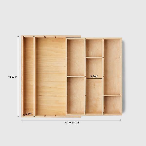 Marie Kondo Birch Expandable Utensil & Tool Tray | The Container Store