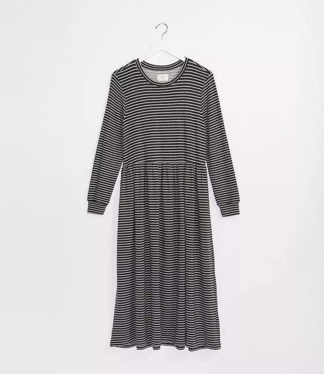 Lou & Grey Striped Signature Softblend Lite Midi Dress | LOFT