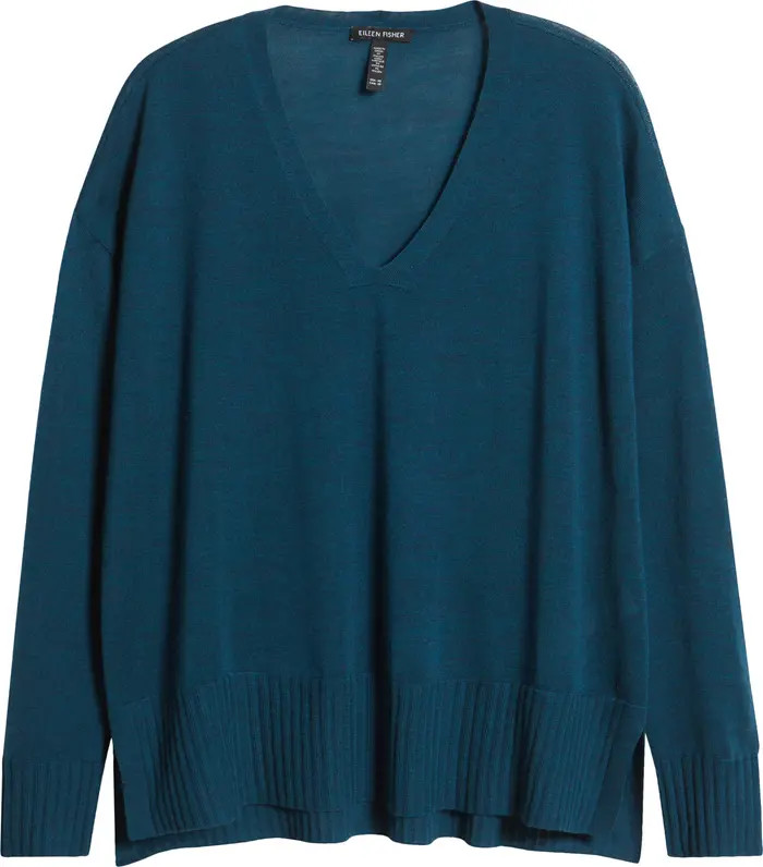 Eileen Fisher Boxy Merino Wool Sweater | Nordstrom | Nordstrom