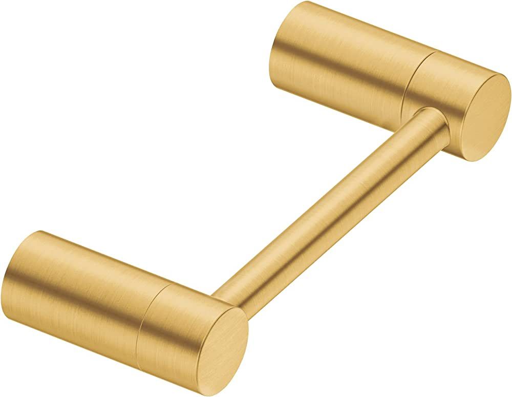 Moen Align Brushed Gold Pivoting Double Post Modern Toilet Paper Holder, YB0408BG | Amazon (US)