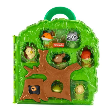 Fisher-Price Little People Forest Friends Carry Case Toddler Playset with Figures, 9 Pieces | Walmart (US)