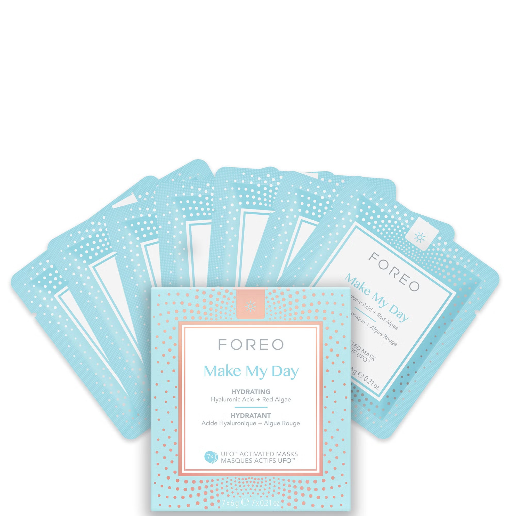 FOREO Make My Day UFO/UFO Mini Anti-Pollution and so Hydrating Face Mask (7 Pack) | Look Fantastic (UK)