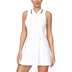 Golf Dress Tennis Dresses for Women with Built in Shorts and Bra 3 Pockets Athletic Dress Workout... | Amazon (US)