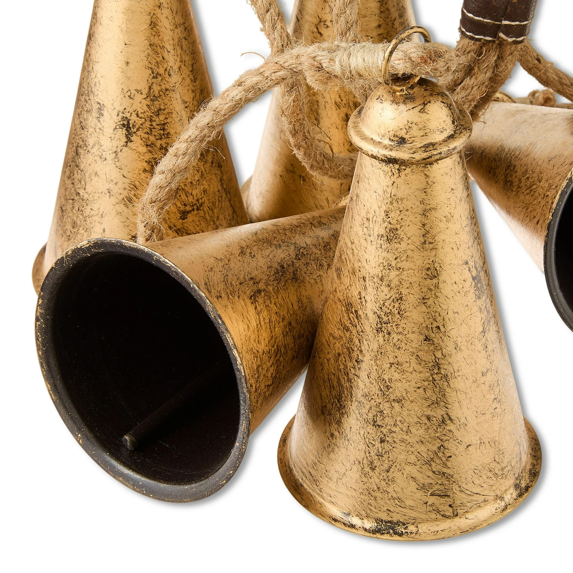 Metal Bells Hanging Christmas Decoration, Antique Gold, 32", by Holiday Time | Walmart (US)