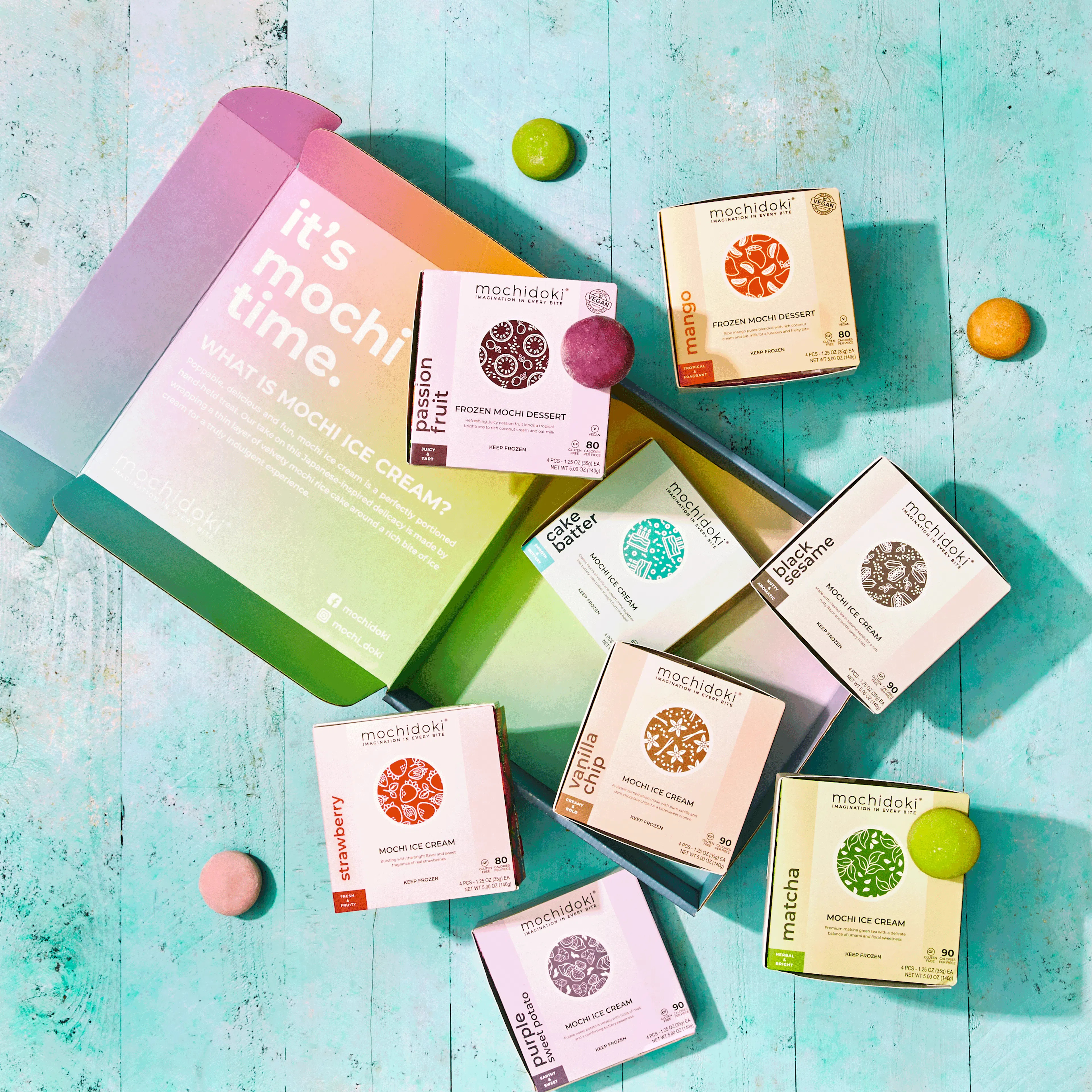 Signature Mochi Ice Cream Collection - 32 Pack by Mochidoki | Goldbelly | Goldbelly