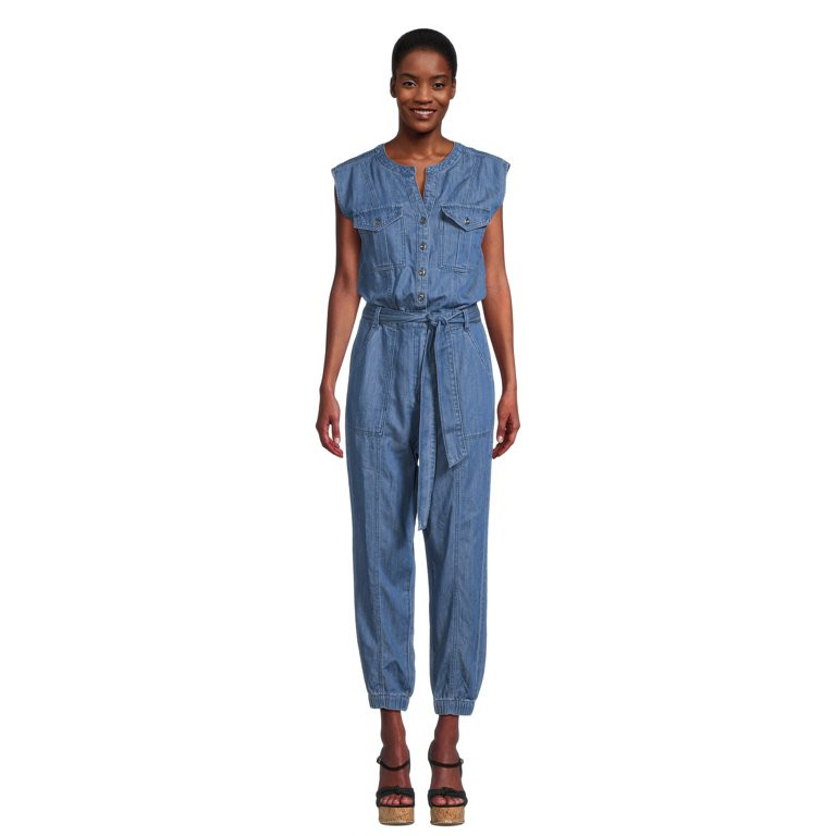 Sofia Jeans Women's Lightweight Luxe Jumpsuit, Sizes XS-XXXL - Walmart.com | Walmart (US)