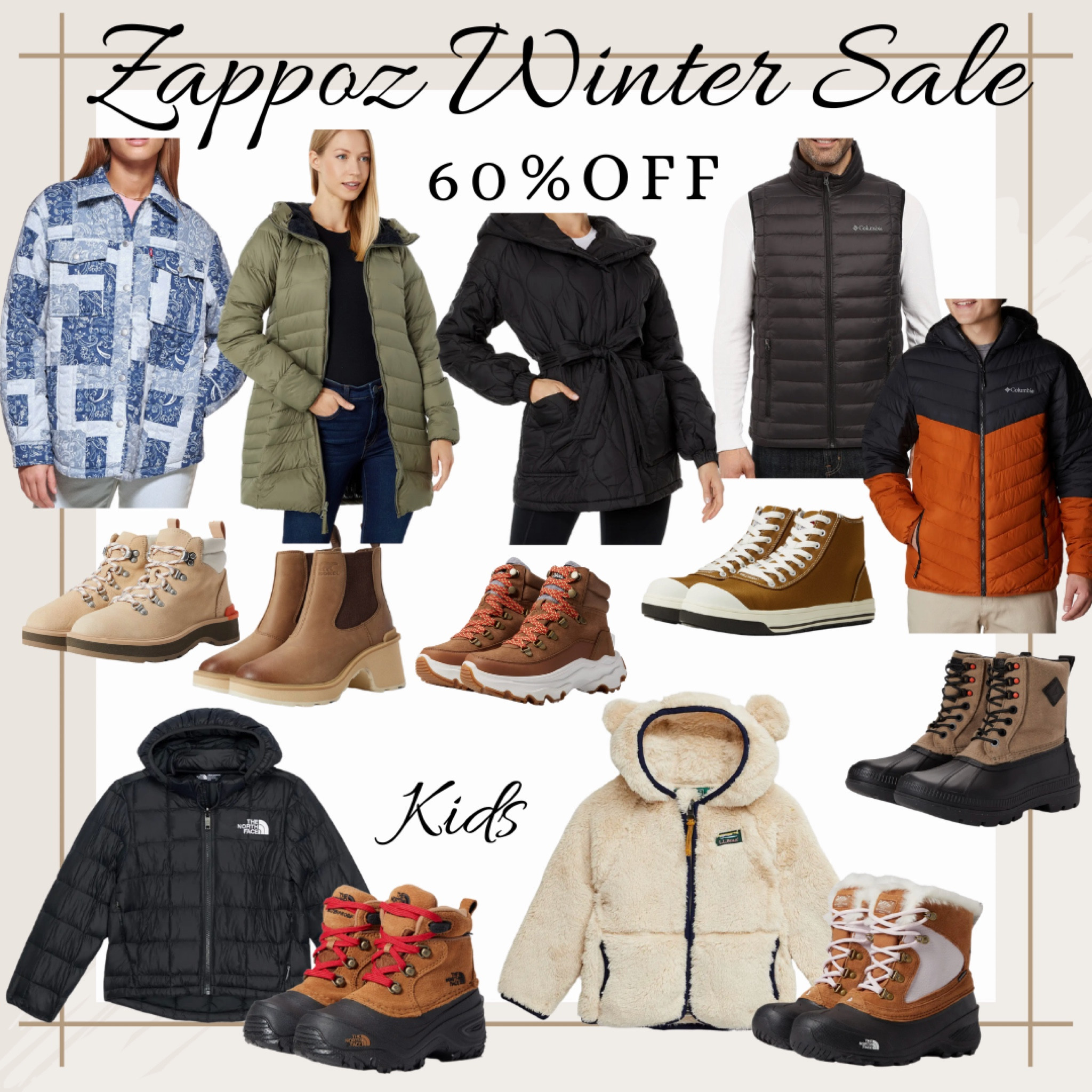 Zappos Winter Blowout Sale! So many good deals 🙌🏼here are a few that I found that I love for the whole family #family #winter #jackets #boots #kids 