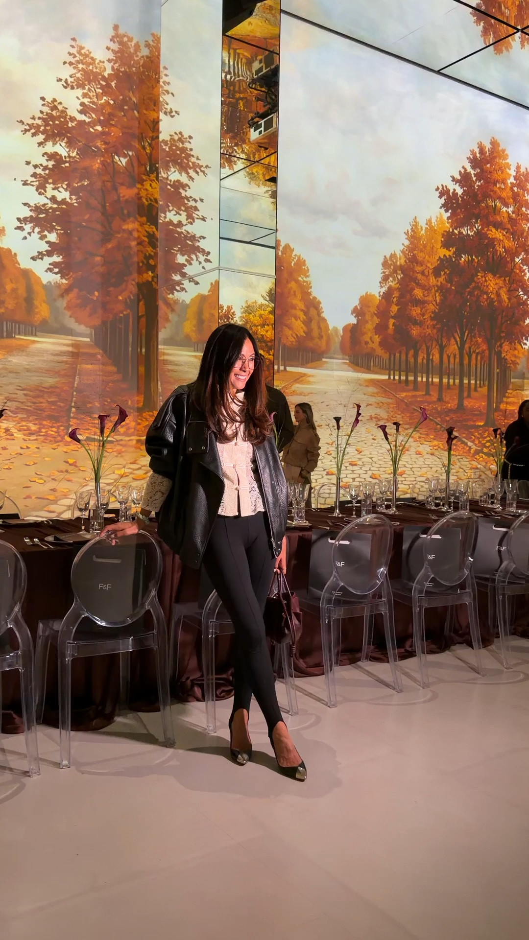 Stunning scenes at the F&F Aaw26 dinner. I’m wearing stirrup leggings size 8, funnel neck vegan leather jacket only £45 size medium. Lace peplum blouse size 8

#LTKFashionMonth #LTKuk #LTKautumn