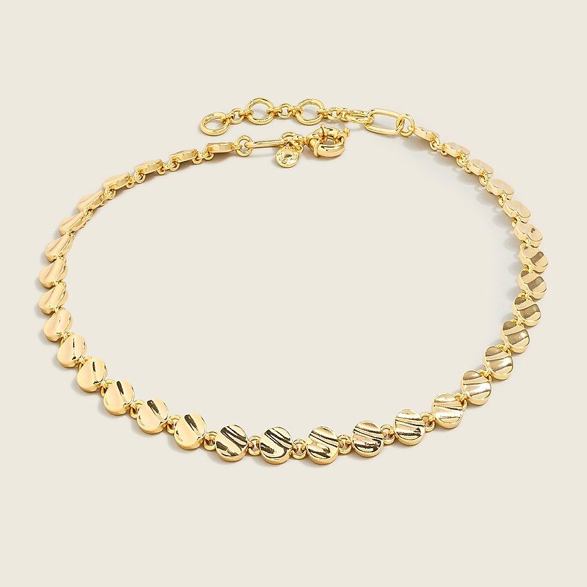 Hammered disc chain necklace | J.Crew US