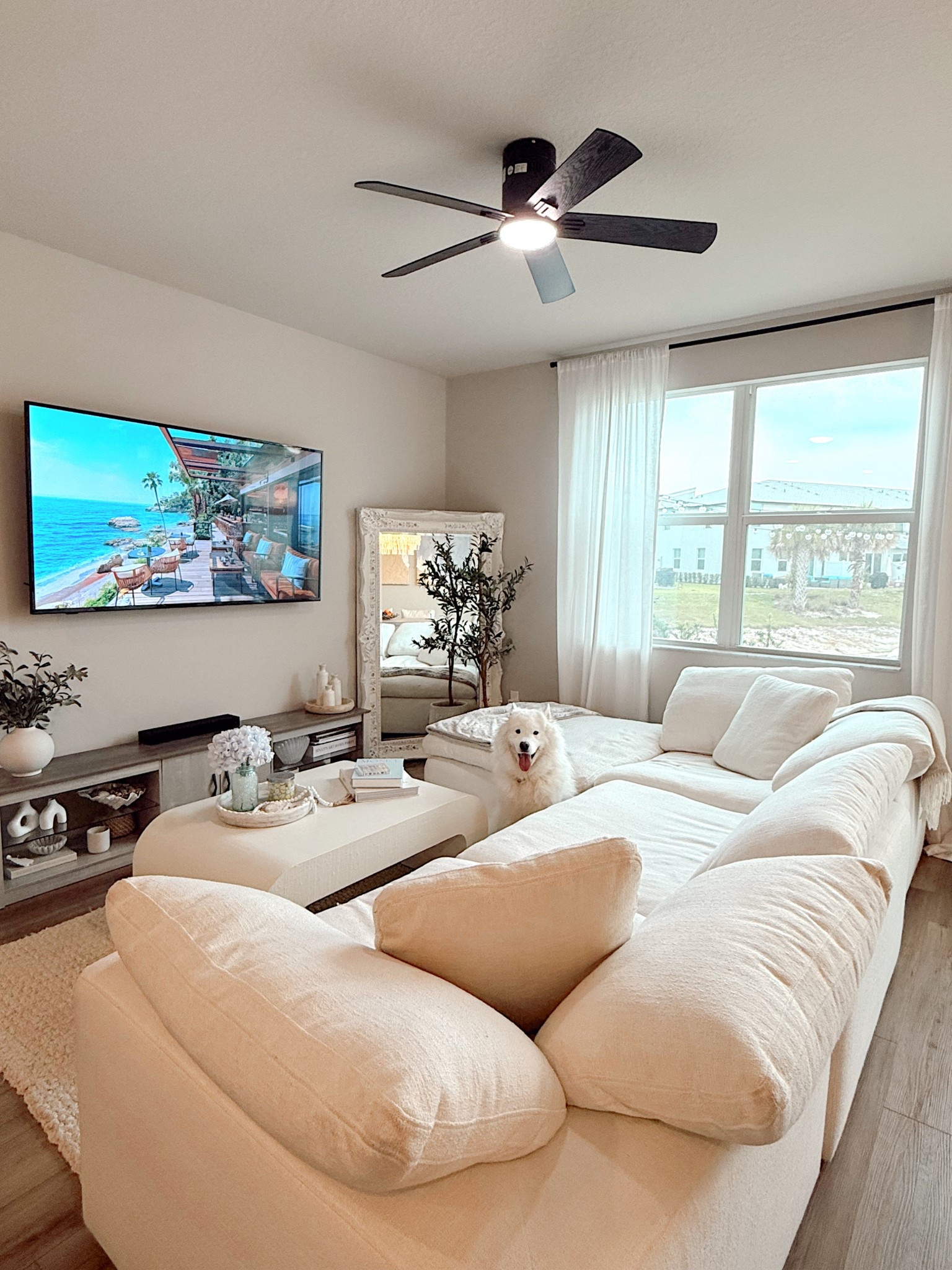 Soft Beige Aesthetic Calming Living Room 

#LTKHome