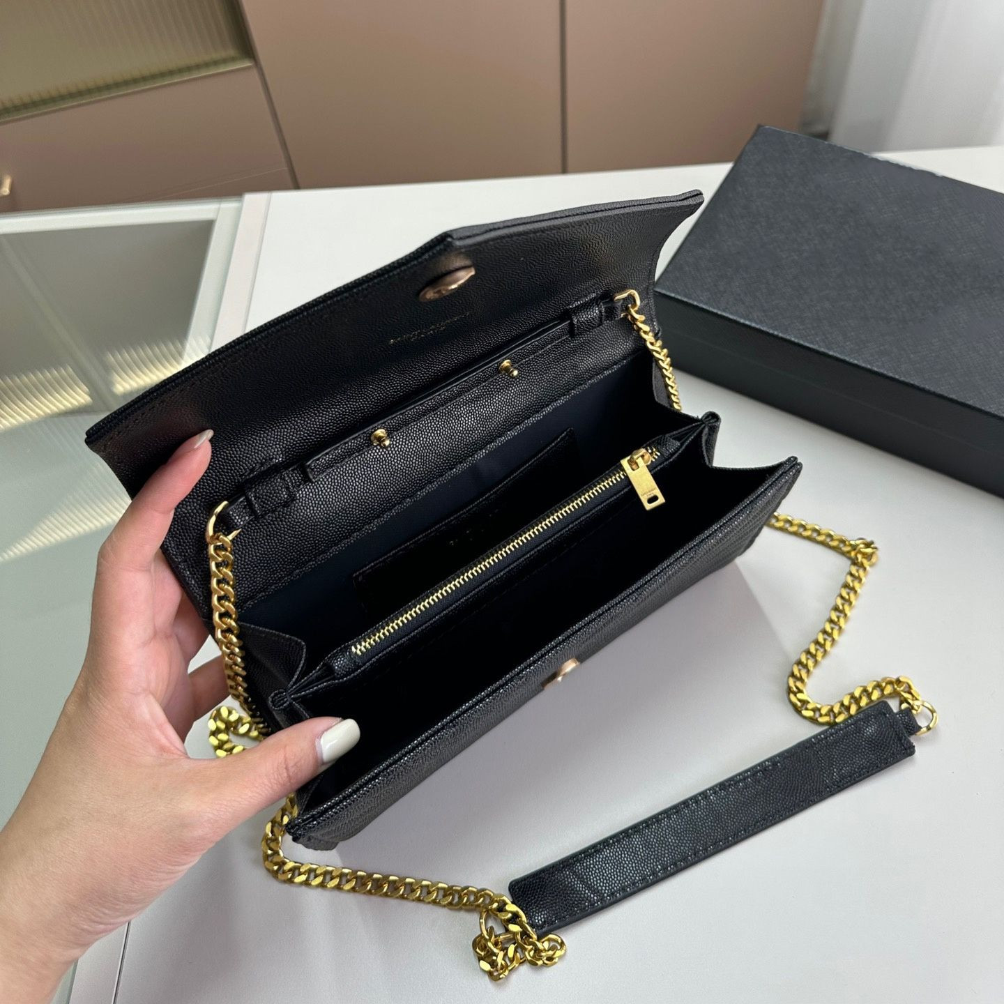 Designer Bag With Box Shoulder Bag Elegant Crossbody Bag Envelope Purse Wallet Crossbody Metal Ch... | DHGate