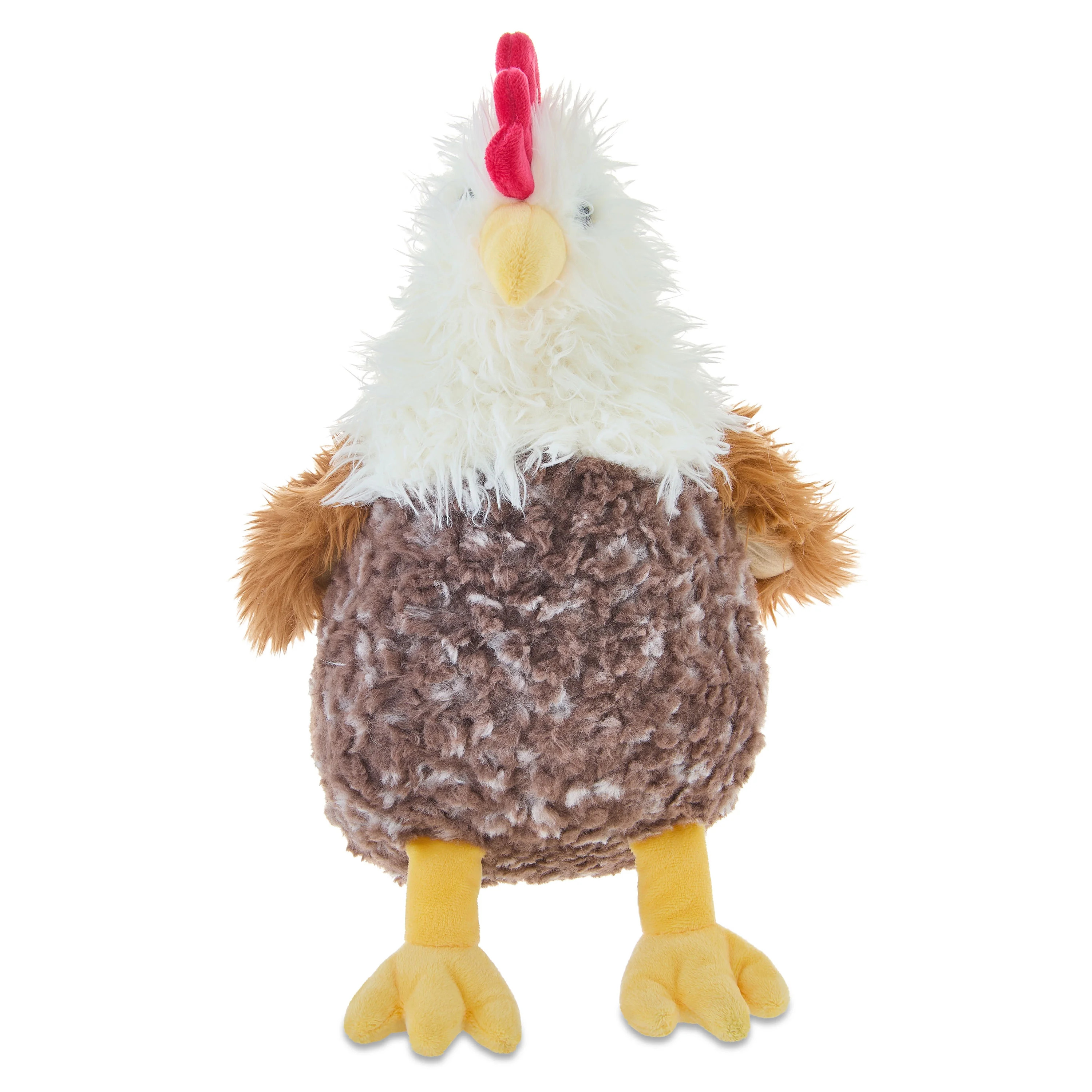 Large Shaggy Rooster Plush, Brown/White/Red, 17", Easter by Way To Celebrate | Walmart (US)