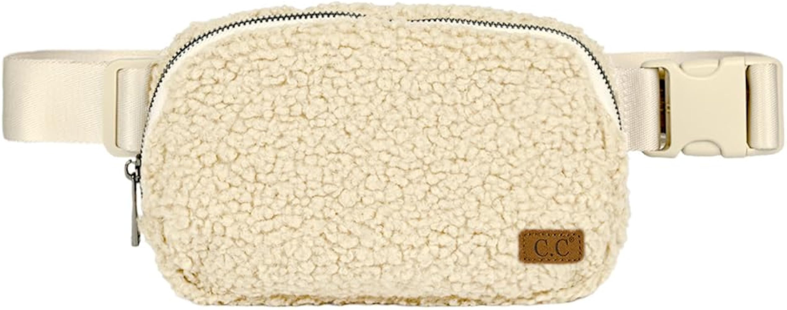 C.C Sherpa Fanny Pack For Women Unisex - Fuzzy Daily Waist Crossbody Belt bag With Adjustable Str... | Amazon (US)