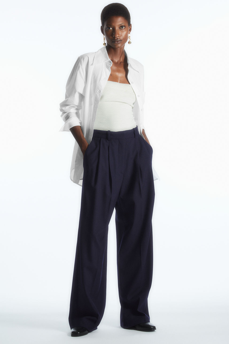 WIDE-LEG TAILORED WOOL TROUSERS | COS UK