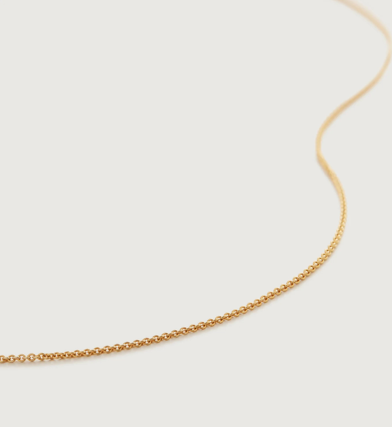Fine Chain Necklace Adjustable 56cm/22' | Monica Vinader (Global)