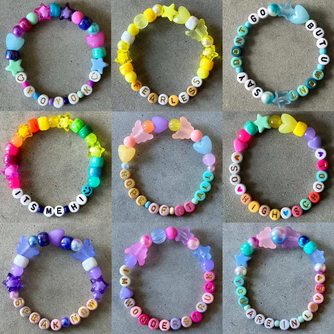 SHIPS FAST BUNDLE of Taylor Swift Inspired Eras Tour Friendship Beaded Bracelets, Tradeable Brace... | Etsy (US)