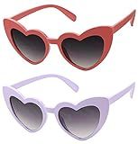 ShadyVEU Trendy Heart Shaped Love Colorful Baby Girl Toddler Ages 2-6 Yrs. Oversize Kids Sunglasses  | Amazon (US)