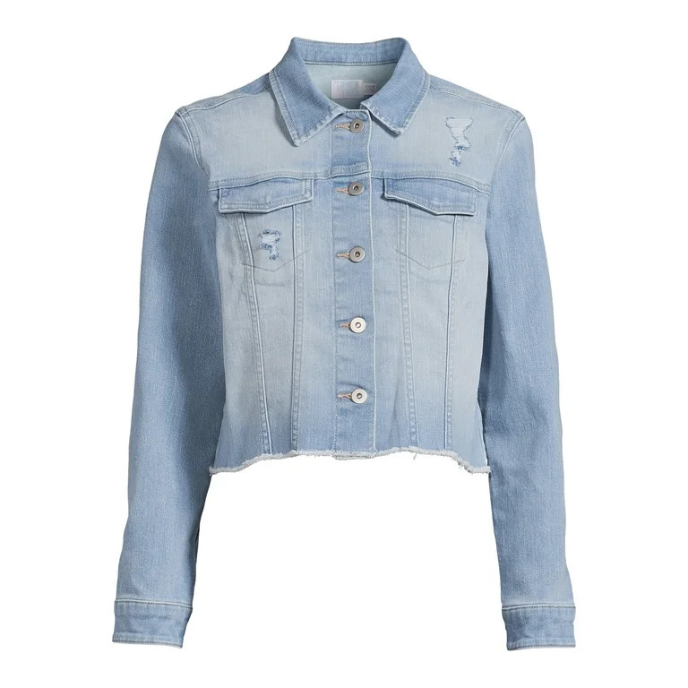 Time And Tru Women’s Cropped Denim Jacket | Walmart (US)