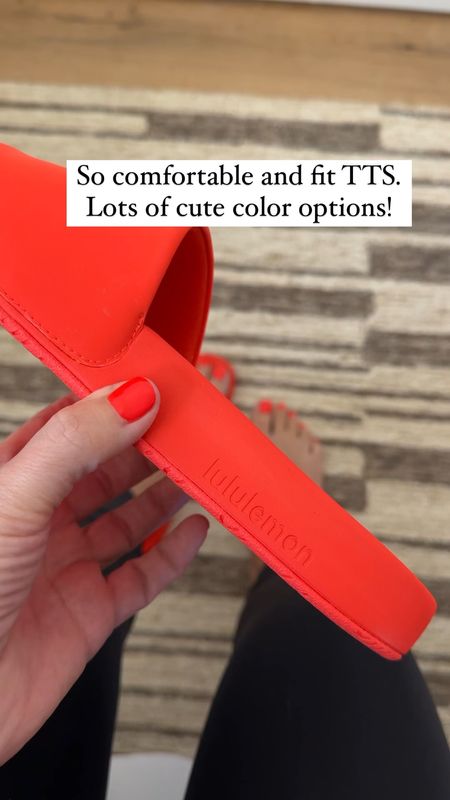 These lululemon slides are so cute and comfortable! Lots of color options. If you are between sizes, I would size down  

#LTKshoecrush #LTKunder50 #LTKfit