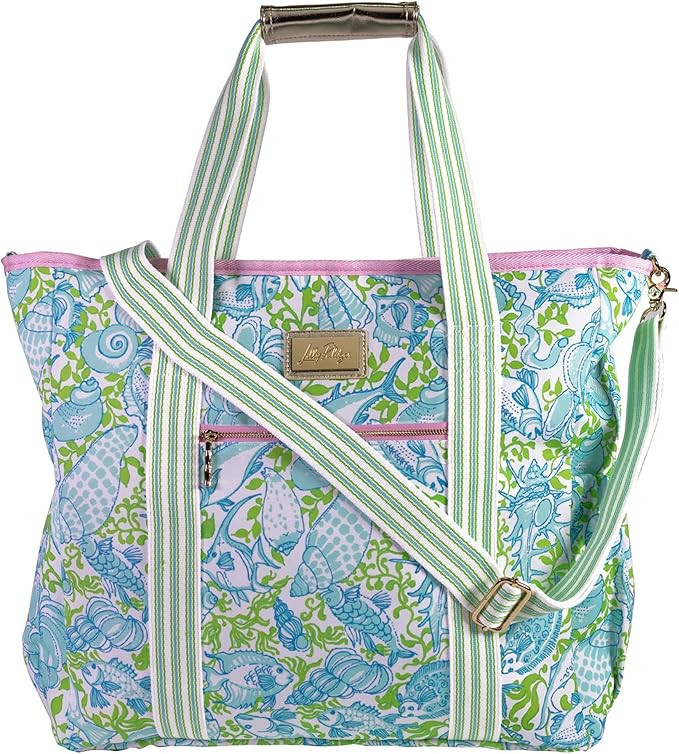 Lilly Pulitzer Beach and Picnic Cooler, Insulated Bag with Adjustable Shoulder Strap and Zipper, ... | Amazon (US)