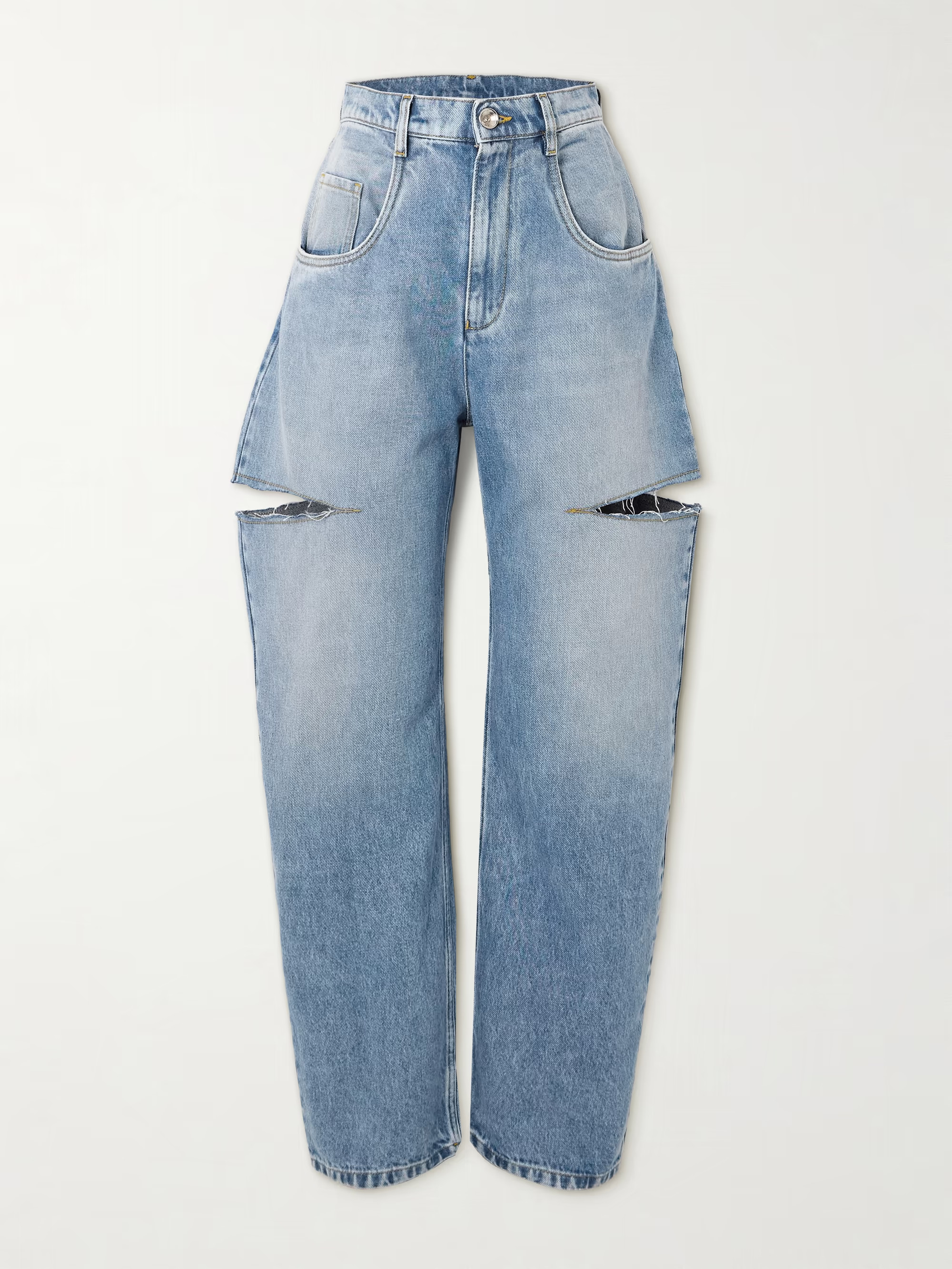 Cutout high-rise wide-leg jeans | NET-A-PORTER (US)