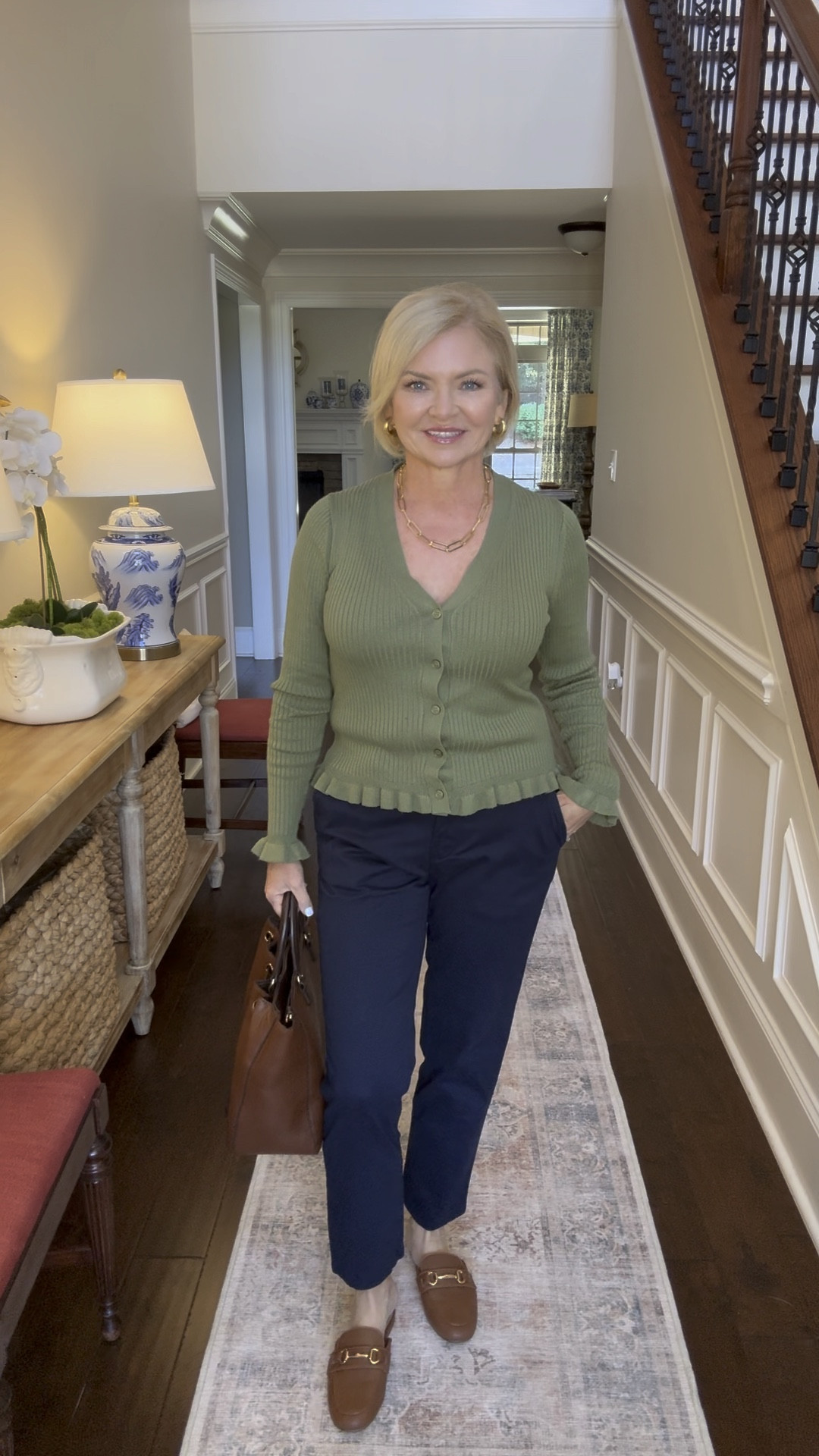 What an awesome business casual outfit from Walmart! Both the sweater & pants are from
Free Assembly and great quality. I'm wearing Small sweater and 4 in the chinos. 

Work outfit
Teacher outfitt
Business casual
Cardigan
Fall outfit
Mules
Petite


#LTKVideo #LTKWorkwear #LTKFindsUnder50