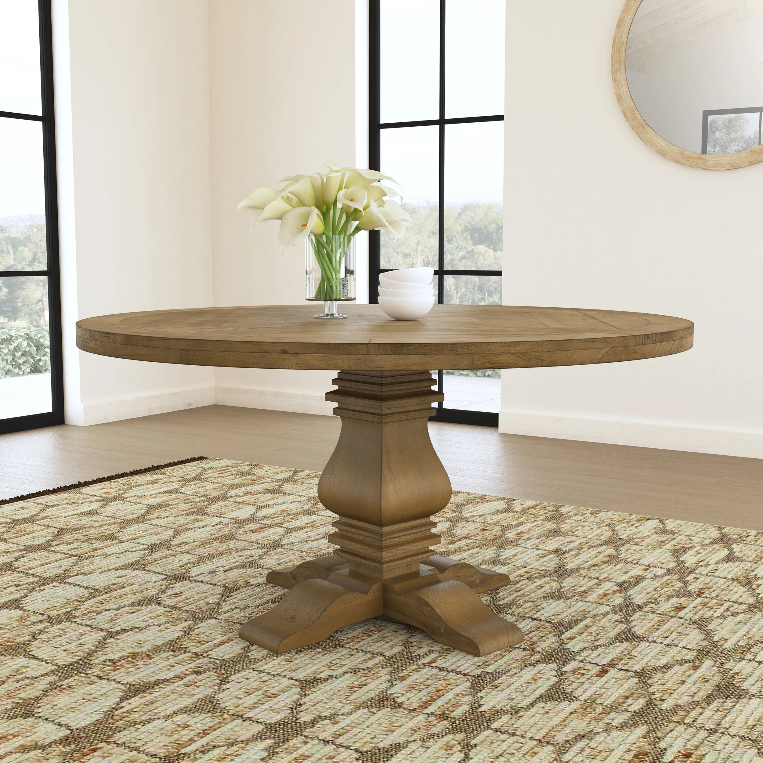 Ophelia & Co. Morriston Solid Wood Pedestal Dining Table & Reviews - Wayfair Canada | Wayfair North America