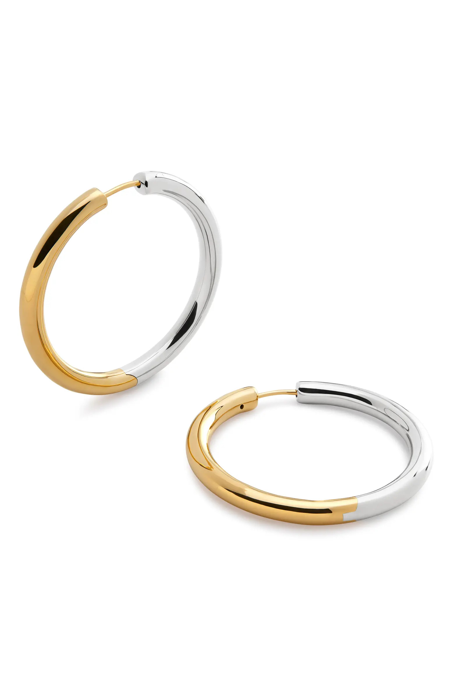 Large Essential Two-Tone Tube Hoop Earrings | Nordstrom