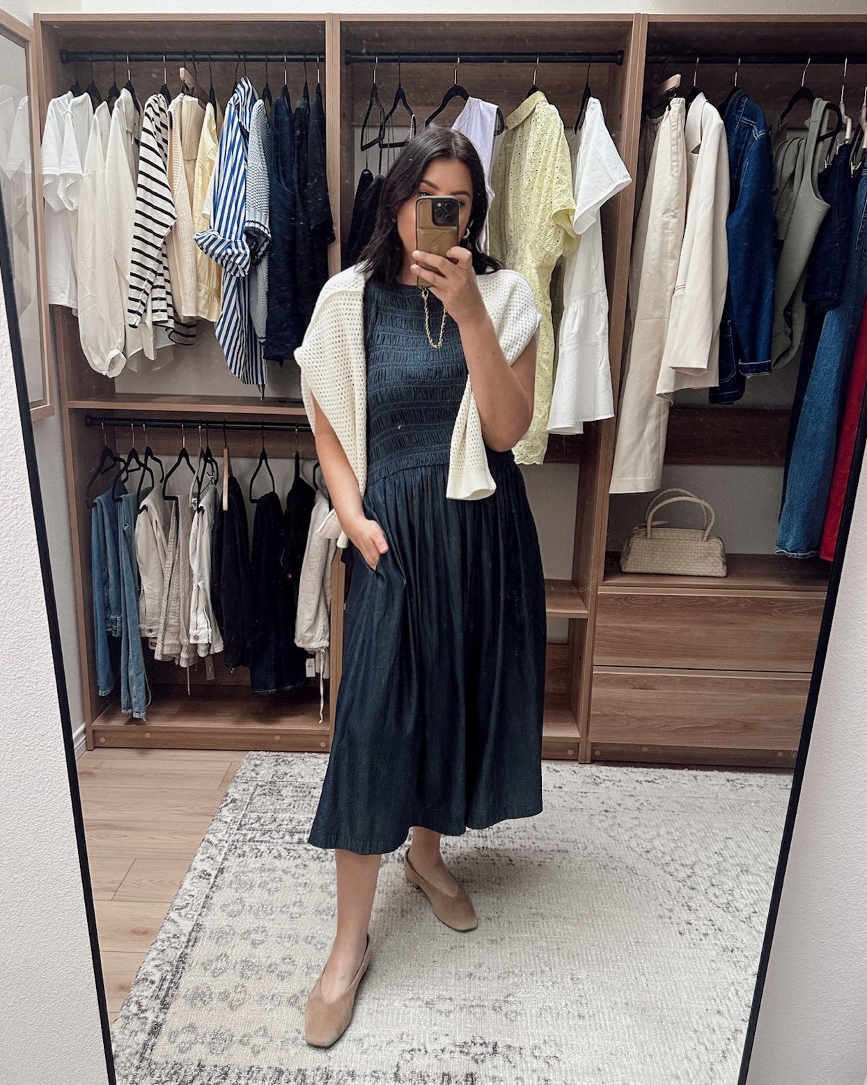 This is one of my favorite finds this spring! It's the softest chambray and it's such a comfy dress. It's on MAJOR sale at Madewell! I'm in the large. 

 