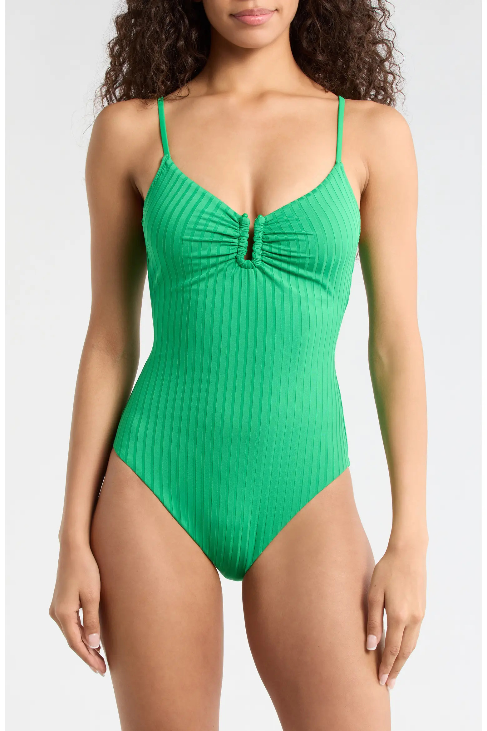V-Wire Rib One-Piece Swimsuit (Women) | Nordstrom | Nordstrom