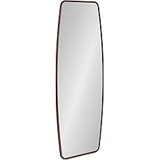Kate and Laurel Caskill Modern Barrel Mirror, 18 x 48, Dark Bronze, Round Rectangle Barrel Full L... | Amazon (US)